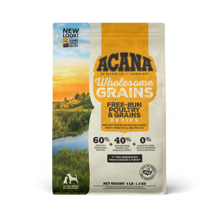 ACANA Wholesome Grains Free-Run Poultry Grains Recipe Dry Dog