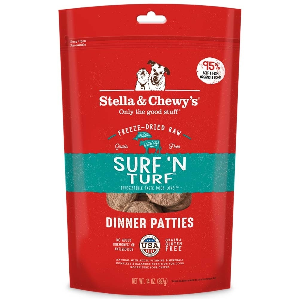 Stella Chewy s Surf N Turf Grain Free Dinner Patties Freeze Dried R Concord Pet Foods Supplies Delaware Pennsylvania New Jersey Maryland