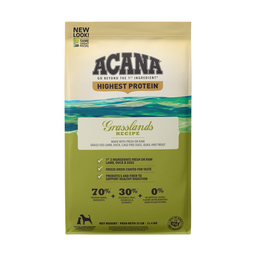ACANA Highest Protein Grasslands Recipe Dry Dog Food — Concord Pet