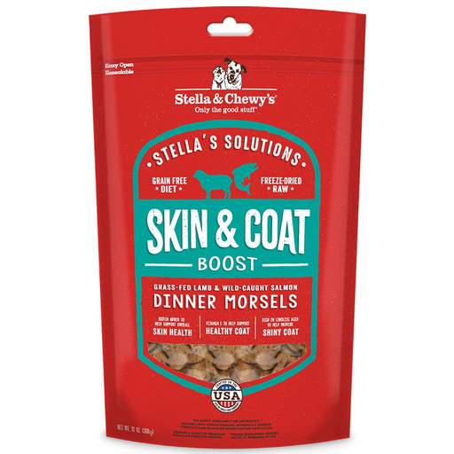 Stella & Chewy's Stella's Solutions Skin & Coat Boost Grass Fed Lamb & Wild Caught Salmon Dinner Morsels Freeze-Dried Raw Dog Food