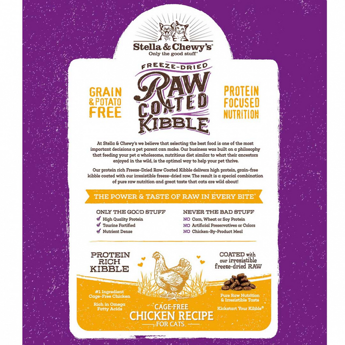 Stella & Chewy's Raw Coated Kibble Cage Free Chicken Recipe Dry Cat Food