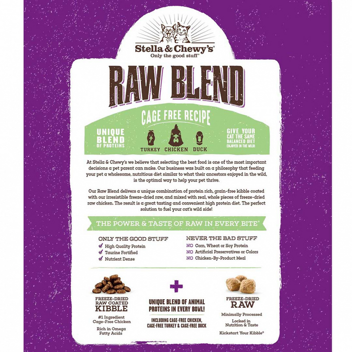 Stella & Chewy's Raw Blend Kibble Cage Free Poultry Recipe Dry Cat Food