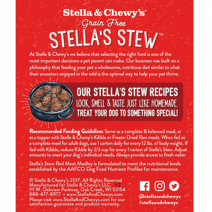 Stella & Chewy's Stella's Stew Red Meat Medley Recipe Food Topper for Dogs