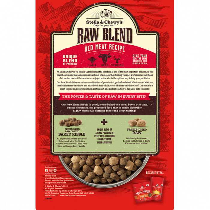 Stella & Chewy's Raw Blend Kibble Red Meat Recipe Dry Dog Food