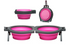 Loving Pets Pink Bella Roma Travel Double Diner Bowl