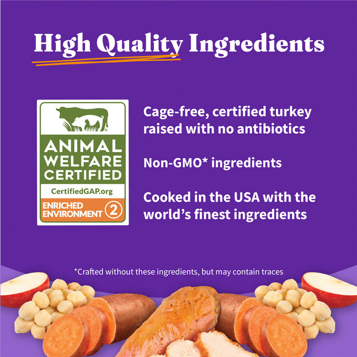 Halo Holistic Complete Digestive Health Grain Free Turkey and Sweet Potato Dog Food Recipe Adult Dry Dog Food