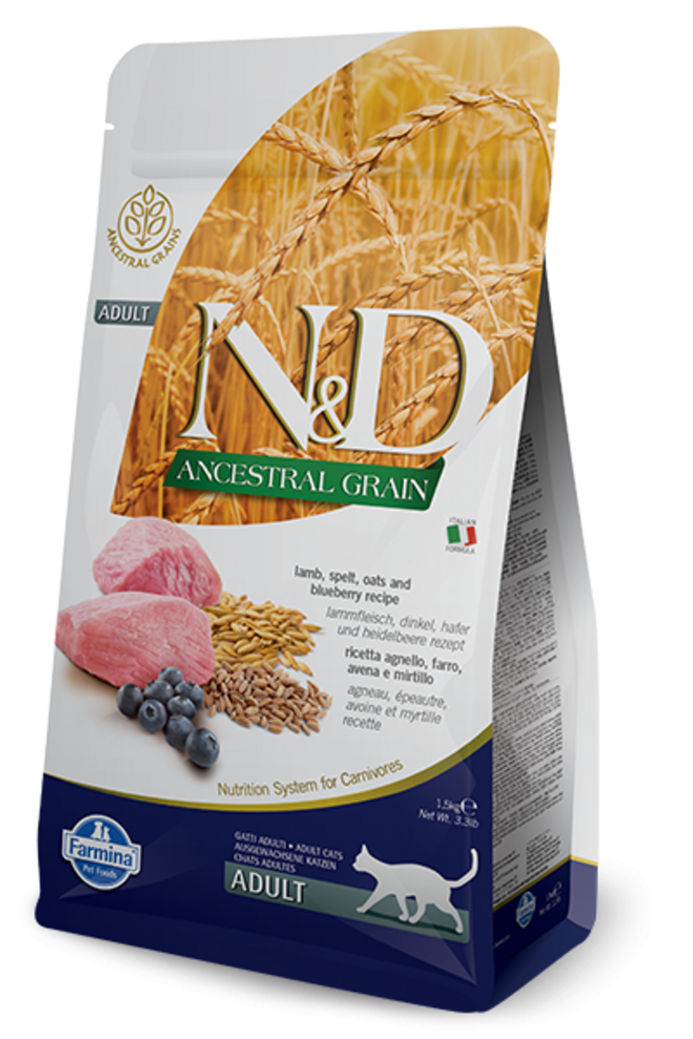 Farmina N&D Natural & Delicious Low Grain Adult Lamb & Blueberry