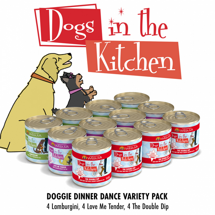 Weruva Dogs in the Kitchen Grain Free Doggie Dinner Dance! Variety Pack Canned Dog Food