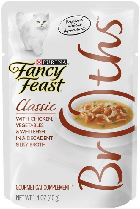 Fancy Feast Broths Classic Chicken Vegetables Whitefish Supplementa Concord Pet Foods Supplies Delaware Pennsylvania New Jersey Maryland