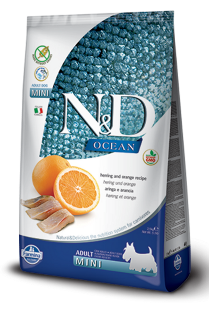 Farmina Ocean N&D Natural & Delicious Grain Free Mini Adult Farmina Ocean N&D Natural & Delicious Grain Free Mini Adult
