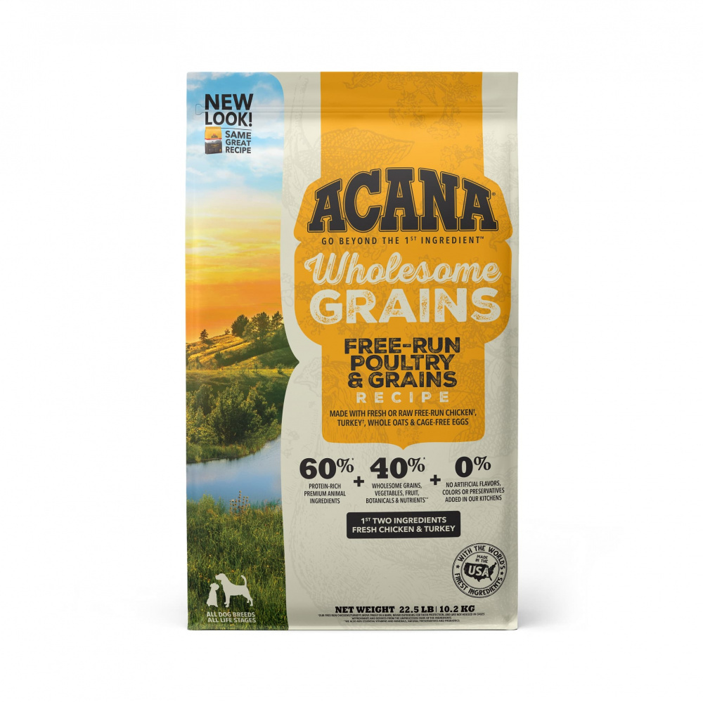 ACANA Wholesome Grains Free-Run Poultry Grains Recipe Dry Dog