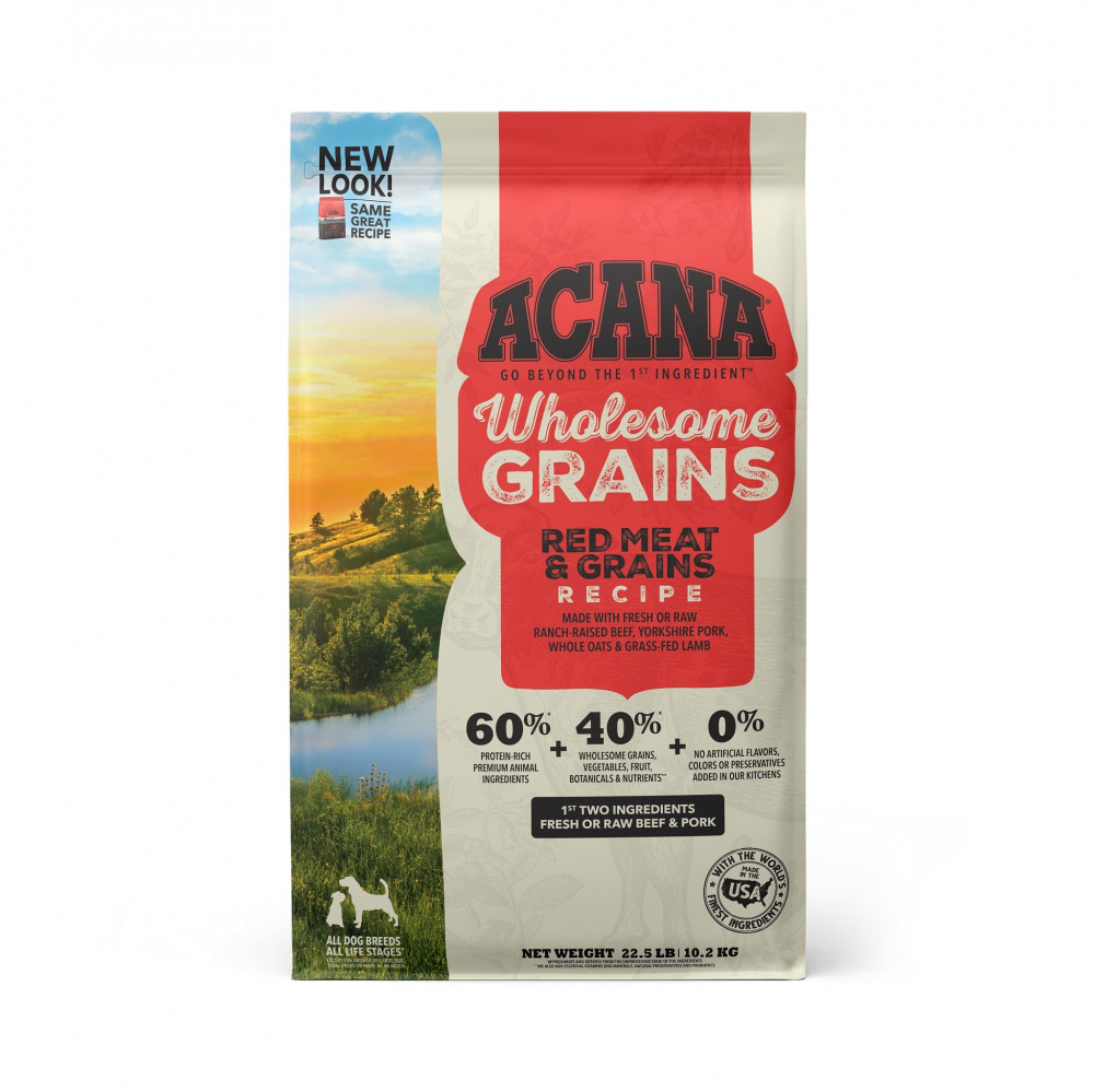 ACANA Wholesome Grains Red Meat & Grains Recipe Dry Dog Food