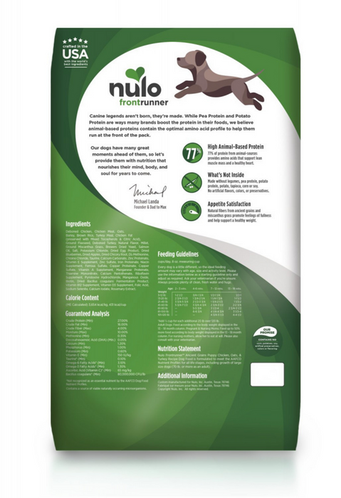 Nulo Frontrunner Puppy Chicken, Oats & Turkey