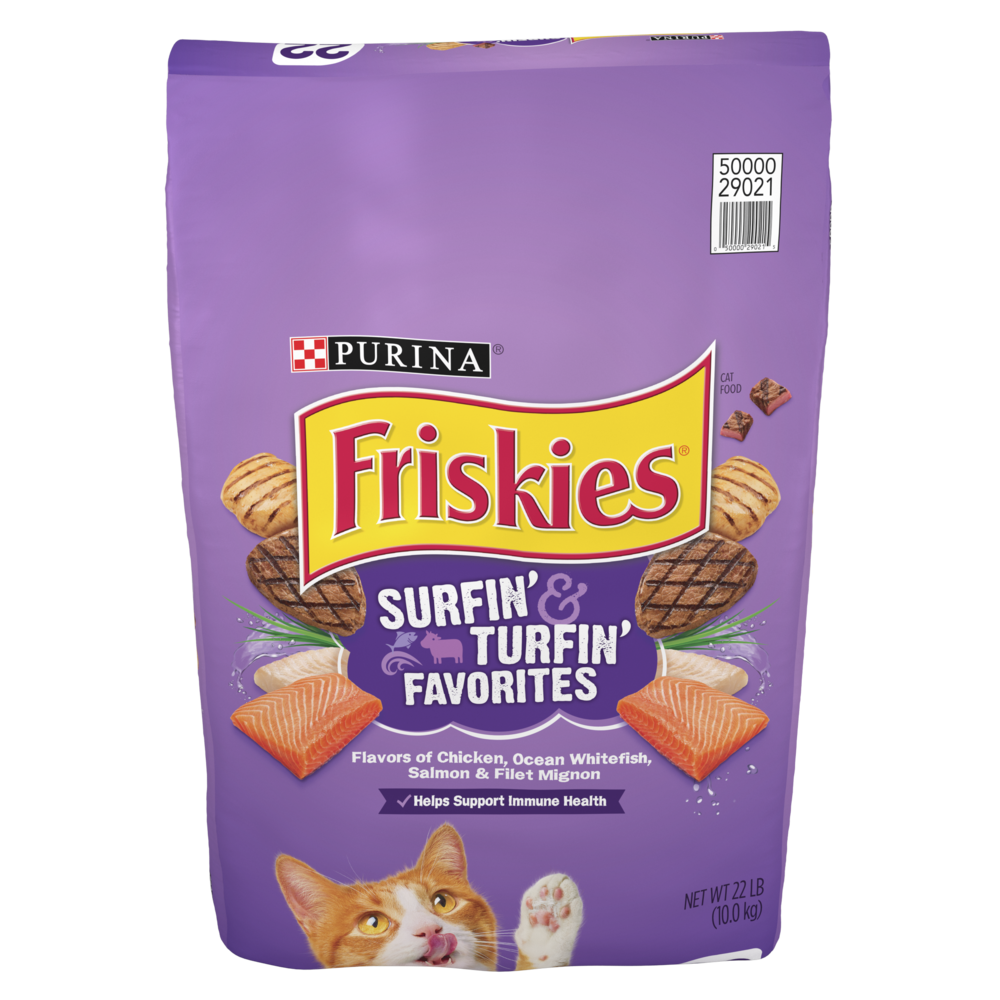 Friskies Surfin andTurfin Favorites Dry Cat Food