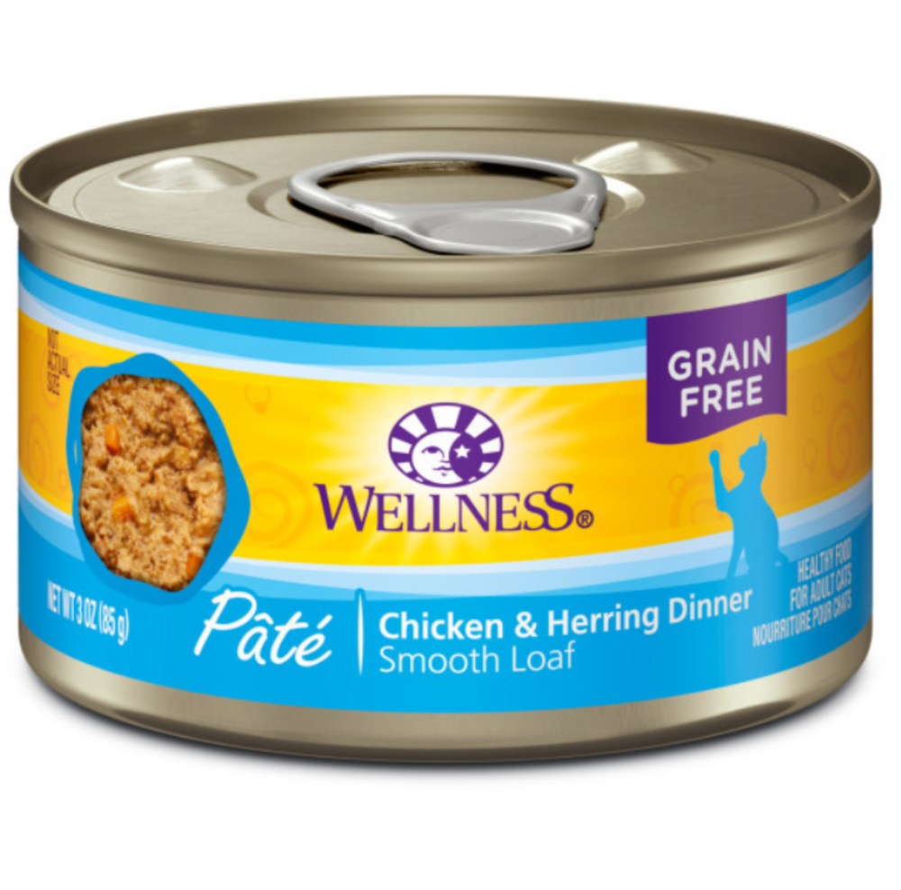 Wellness Complete Health Natural Grain Free Chicken and Herring Pate Wet Canned Cat Food