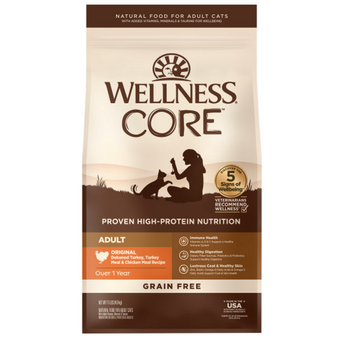 Wellness CORE Natural Grain Free Original Formula Recipe Dry Cat Food