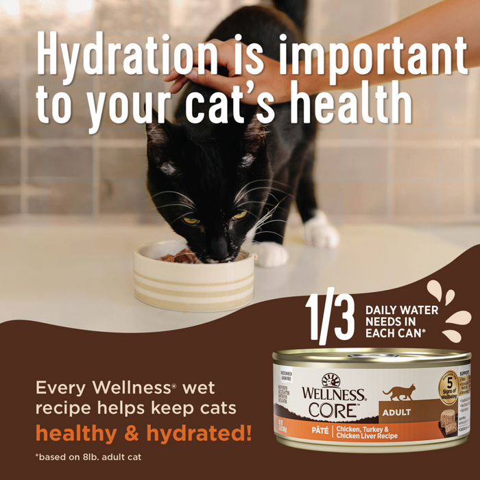 Wellness CORE Grain Free Natural Whitefish, Salmon & Herring Smooth Pate Canned Cat Food