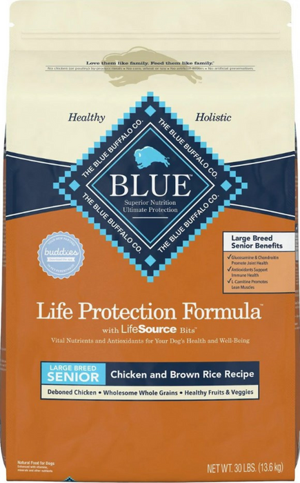 Blue life protection formula senior best sale