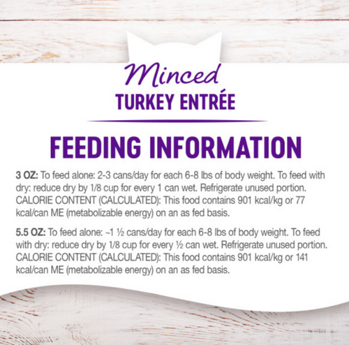 Wellness Grain Free Natural Minced Turkey Entree Wet Canned Cat Food