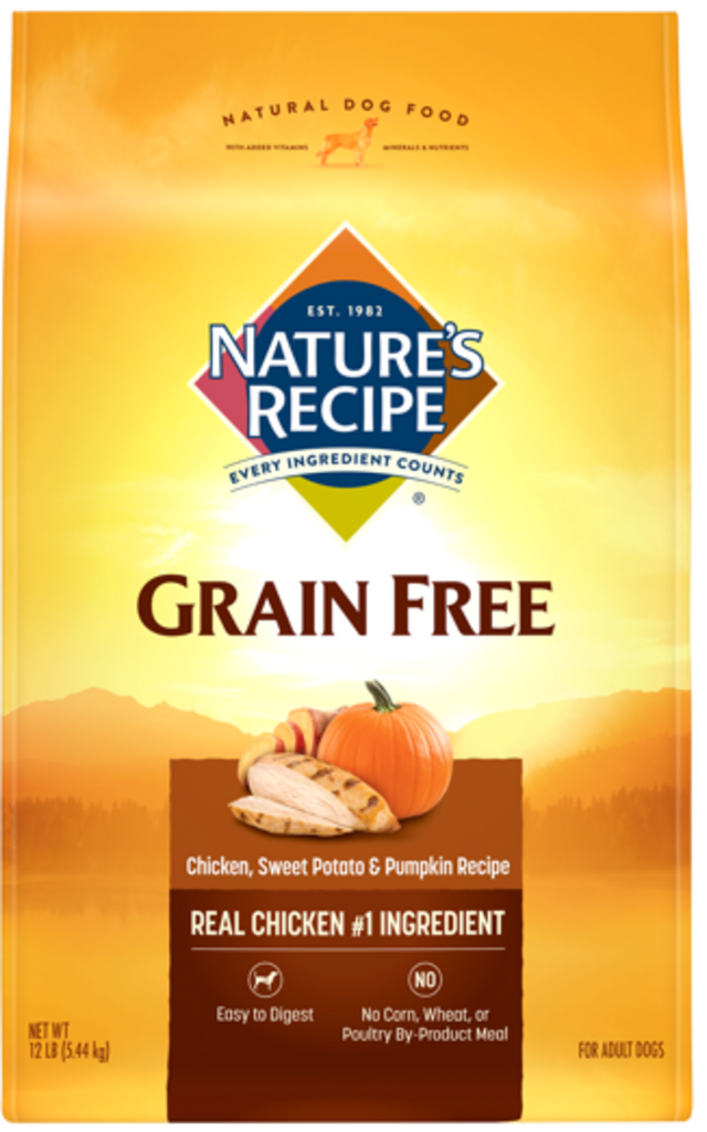 Nature's Recipe Grain Free Chicken, Sweet Potato Pumpkin Dry Dog