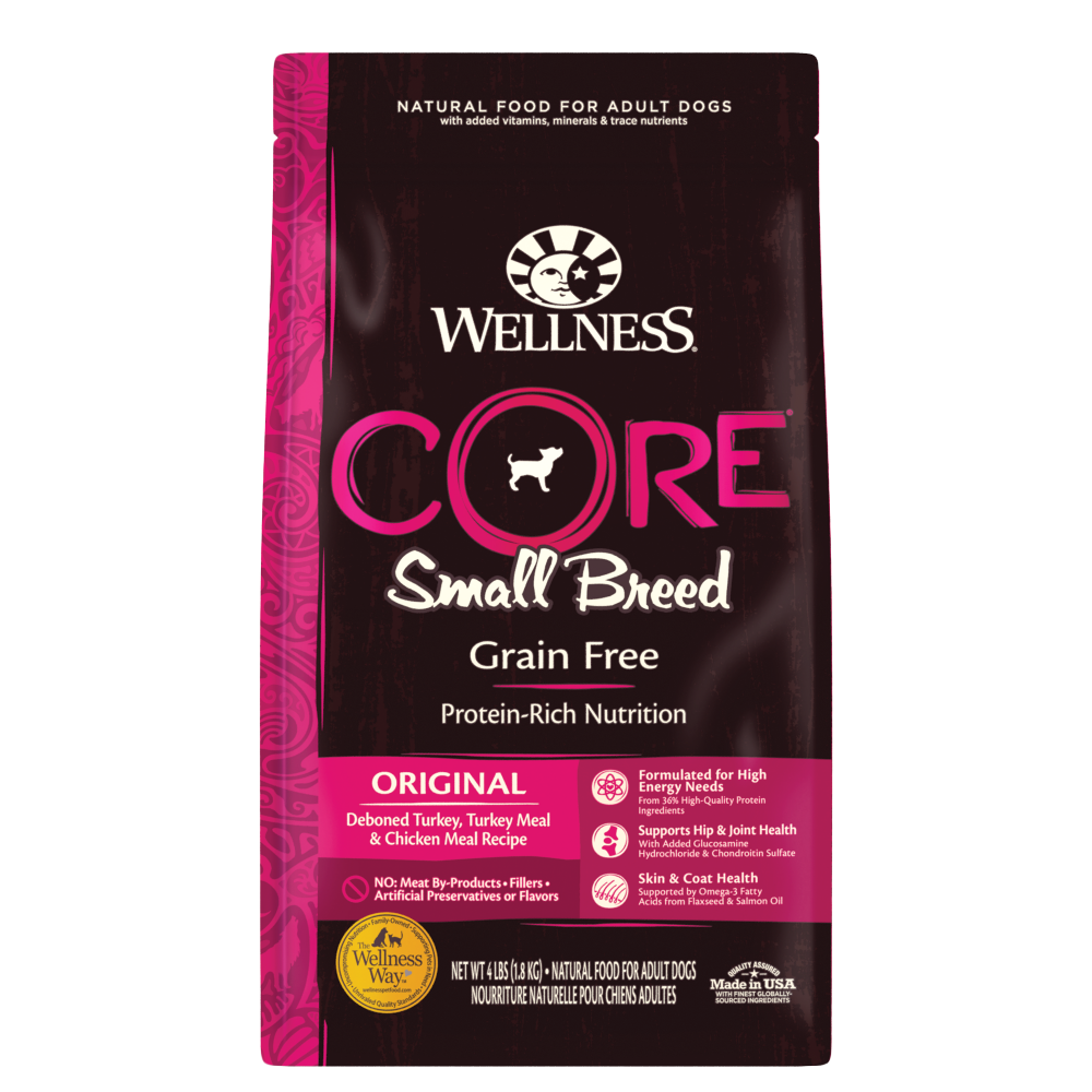 Wellness CORE Grain Free Natural Small Breed Health Turkey and Chicken Recipe Dry Dog Food