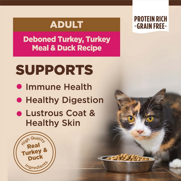 Wellness CORE Grain Free Natural Turkey Turkey Meal and Duck Dry Cat Food