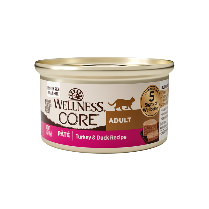 Wellness CORE Natural Grain Free Turkey and Duck Pate Wet Canned Cat Food