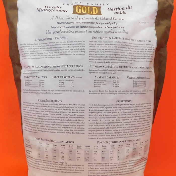 Fromm dog food weight management hotsell