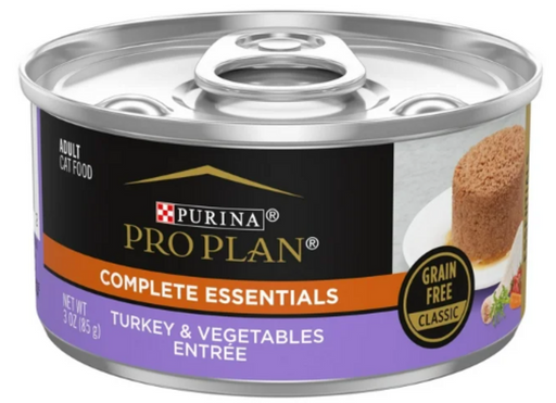 Purina Pro Plan Complete Essentials Adult Grain Free Turkey and Vegetable Entree Classic Canned Cat Food