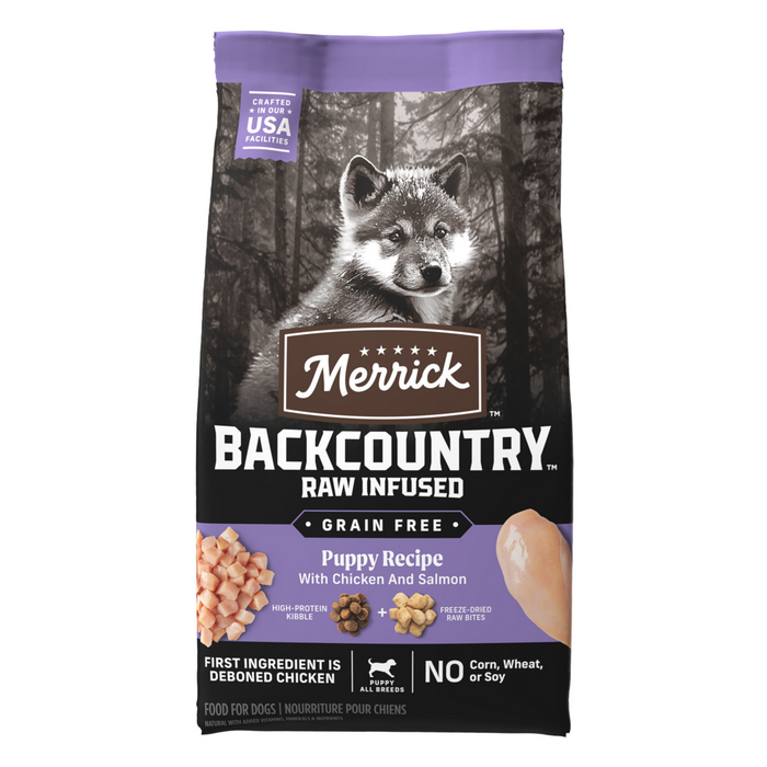 Merrick Backcountry Raw Infused Grain Free Puppy Recipe Dry Dog Food 10 lbs