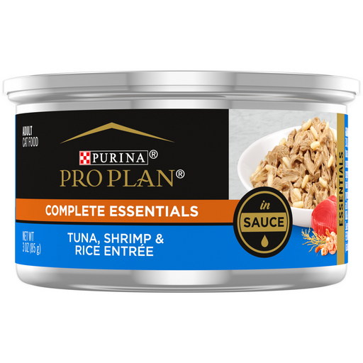 Purina Pro Plan Complete Essentials Adult Tuna, Shrimp & Rice in Sauce Entree Canned Cat Food