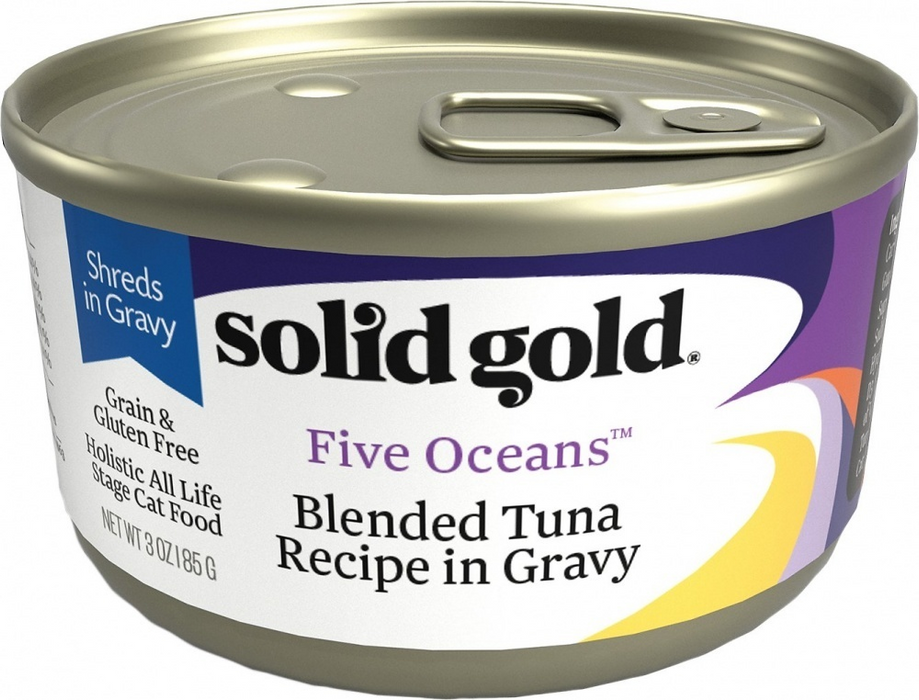 Solid Gold Five Oceans Grain Free Blended Tuna in Gravy Recipe Canned Cat Food