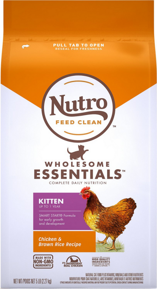 Nutro Wholesome Essentials Farm Raised Kitten Chicken and Brown Rice Dry Cat Food