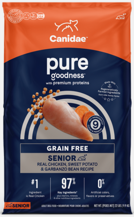 Canidae Pure Goodness SENIOR Real Chicken, Sweet Potato & Garbanzo Bean Recipe Dry Dog Food