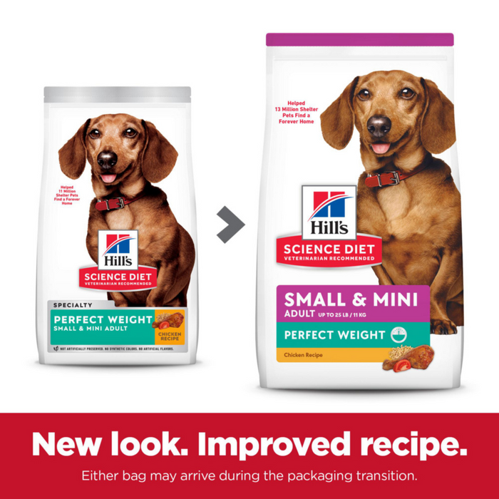 Hill's Science Diet Adult Perfect Weight Small & Mini Chicken Recipe Dry Dog Food