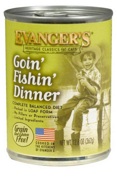 Evanger's Classic Recipe Grain Free Goin FIshin Dinner Canned Cat Food