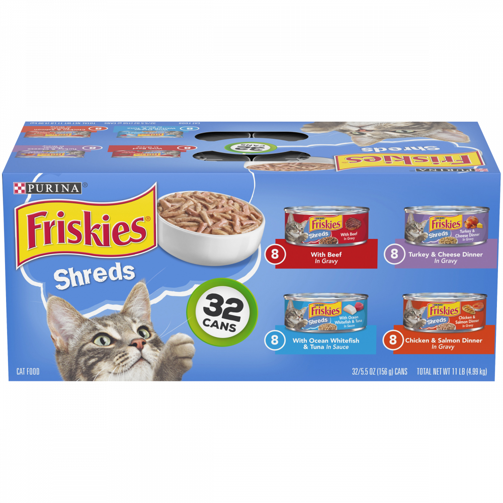 Friskies Shreds Variety Pack Canned Cat Food Concord Pet Foods Supplies Delaware Pennsylvania New Jersey Maryland