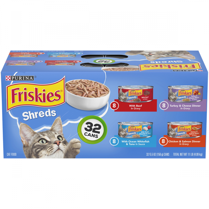 Friskies Shreds Variety Pack Canned Cat Food Concord Pet Foods Supplies Delaware Pennsylvania New Jersey Maryland