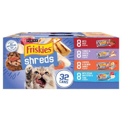 Friskies Shreds Variety Pack Canned Cat Food