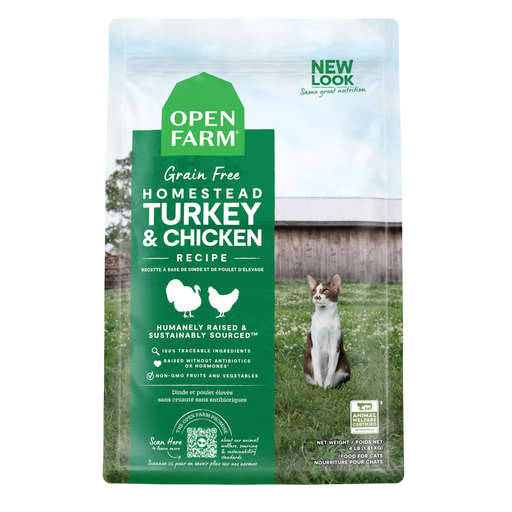 Open Farm Grain Free Homestead Turkey and Chicken Recipe Dry Cat Food