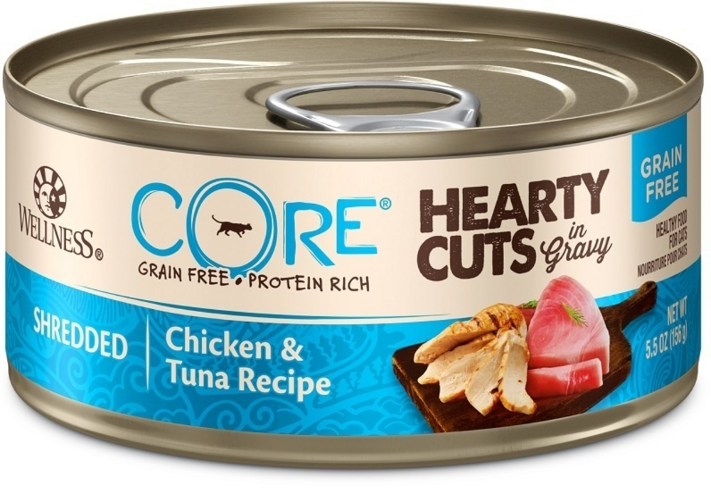 Wellness CORE Natural Grain Free Hearty Cuts Chicken and Tuna Canned Cat Food