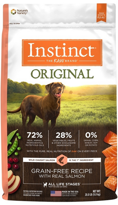 Instinct Original Grain Free Recipe with Real Salmon Natural Dry Dog F Concord Pet Foods Supplies Delaware Pennsylvania New Jersey Maryland