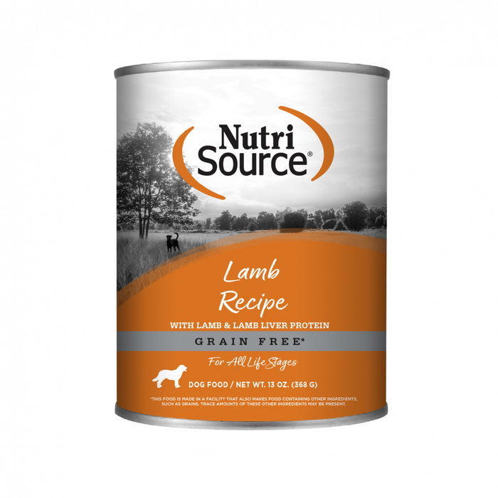 NutriSource Grain Free Lamb Formula Canned Dog Food Concord Pet Foods Supplies Delaware Pennsylvania New Jersey Maryland