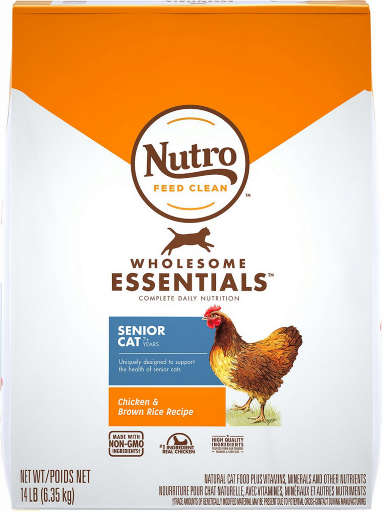 Nutro Wholesome Essentials Senior Cat Chicken and Brown Rice Dry