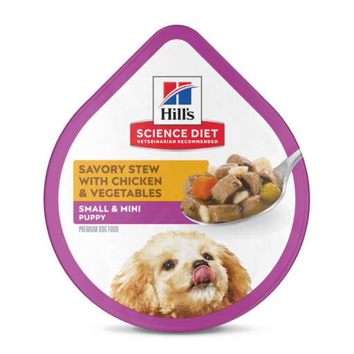 Hill's Science Diet Puppy SM Paws Savory Stew with Chicken & Vegetables Dog Food Trays