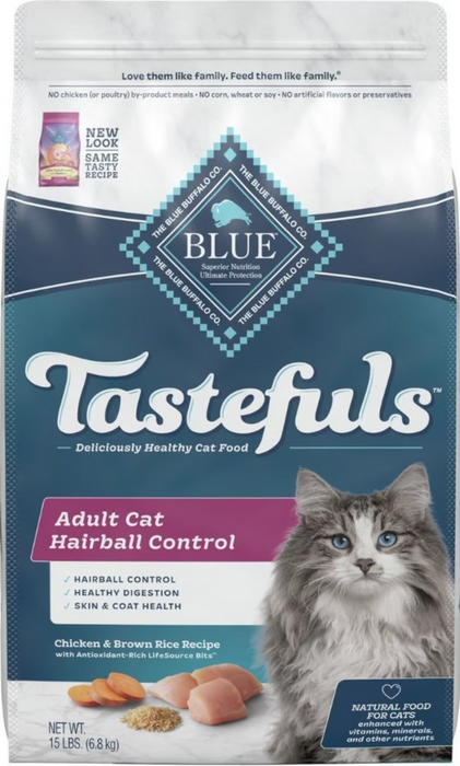 Dry cat food hairball control best sale