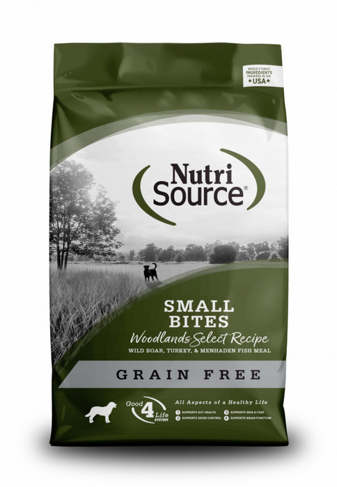 NutriSource Grain Free Woodlands Select Small Bites Dry Dog Food