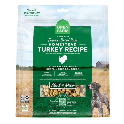 Open Farm Grain Free Homestead Turkey Recipe Freeze Dried Raw Dog Food