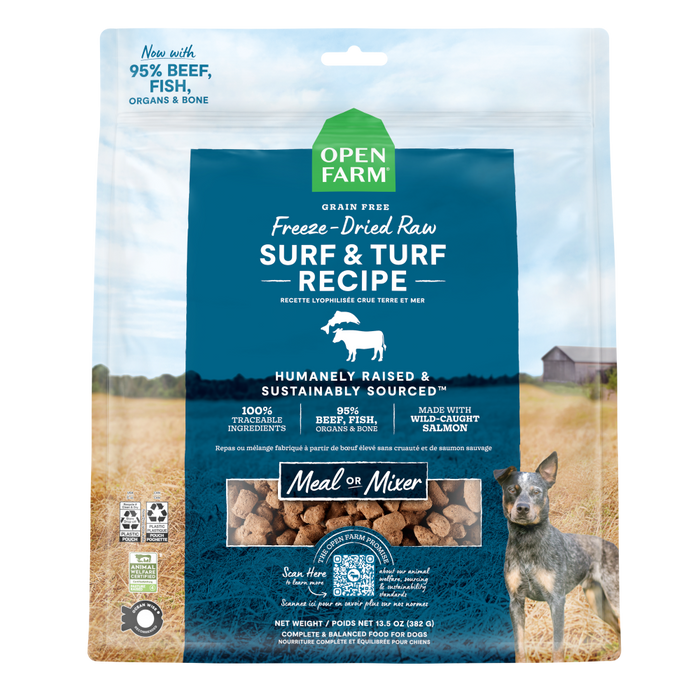 Open Farm Grain Free Surf & Turf Recipe Freeze Dried Raw Dog Food