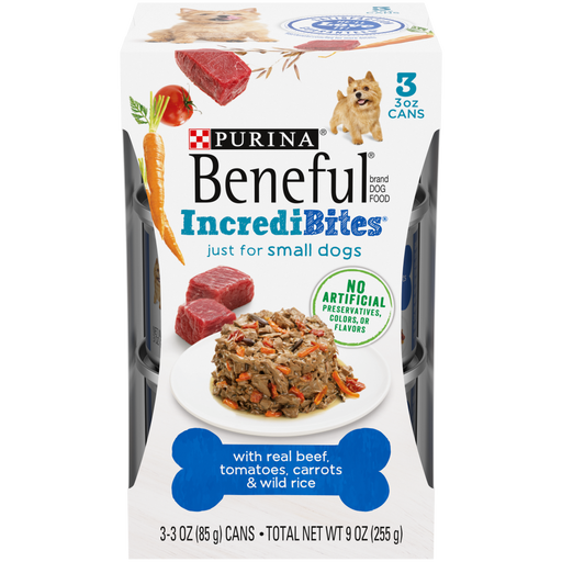 Beneful IncrediBites for Small Dogs with Beef, Tomatoes, Carrots and Wild Rice Canned Dog Food